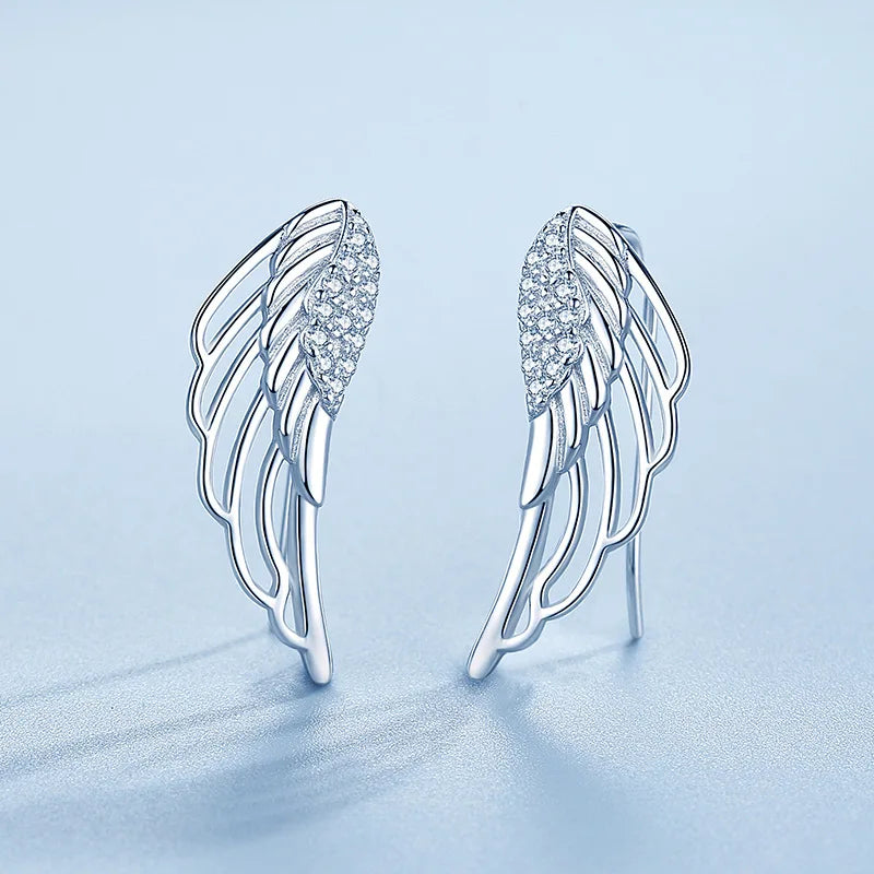 Women's angel wing earrings