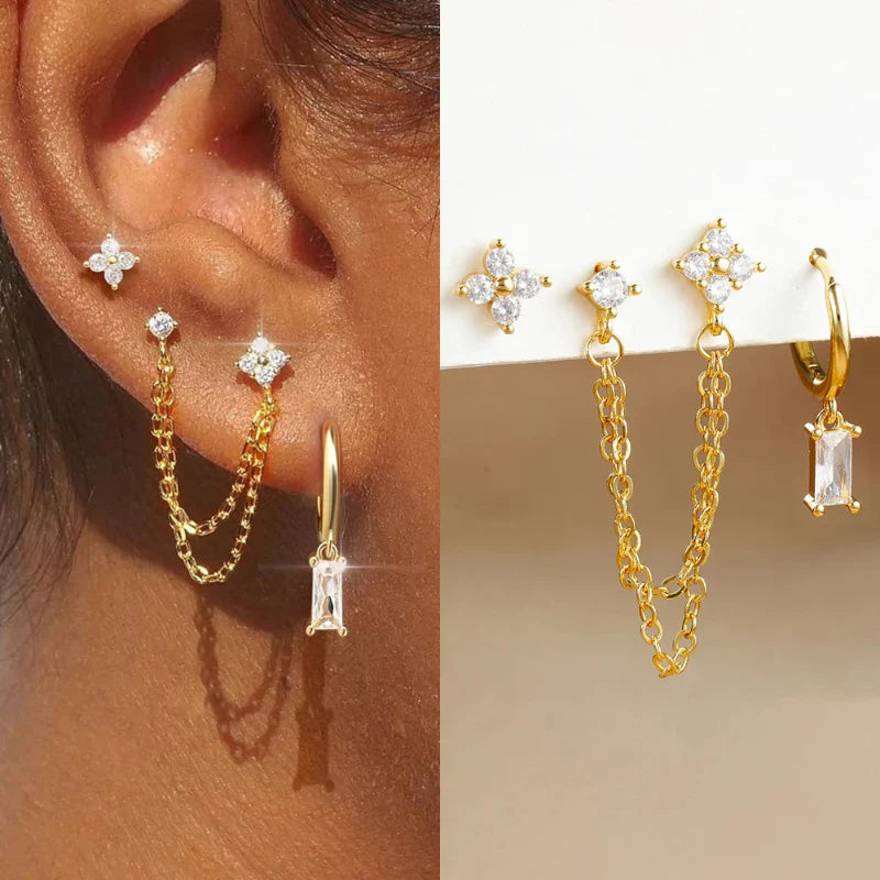 Earrings with Zircon Birthstone