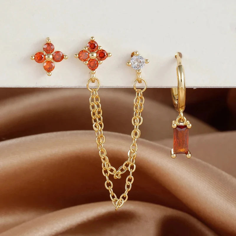 Earrings with Zircon Birthstone