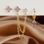 Earrings with Zircon Birthstone