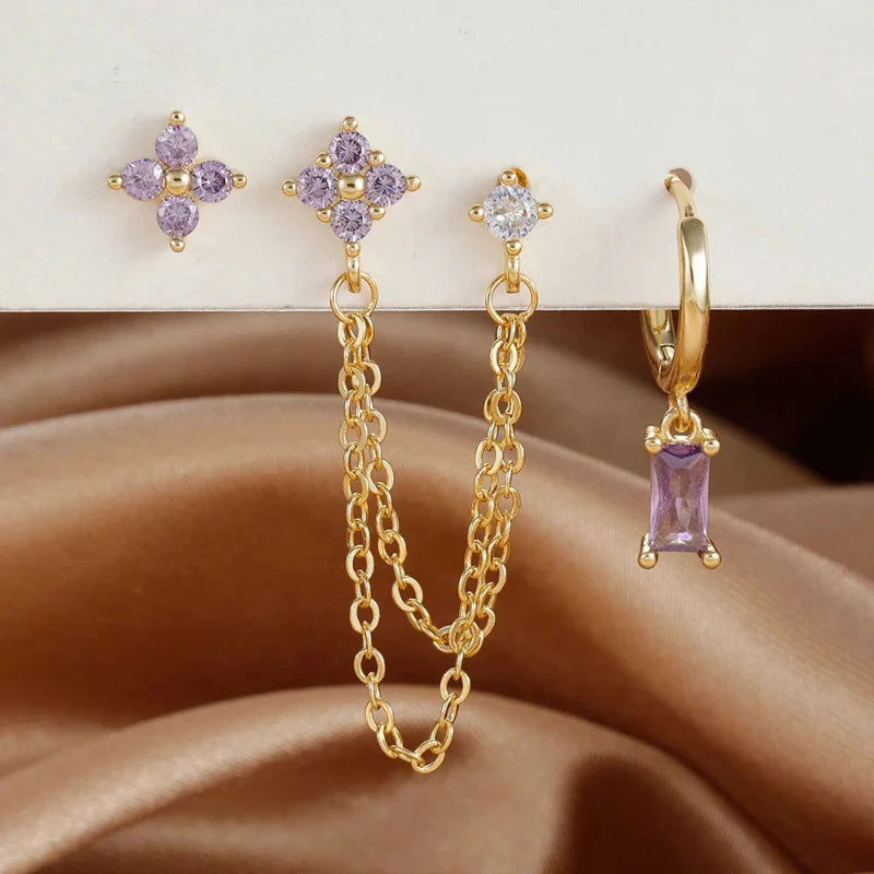Earrings with Zircon Birthstone