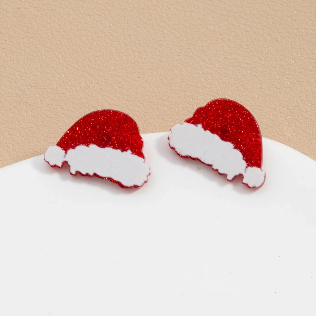 Mug Stud Earrings with Snowflake
