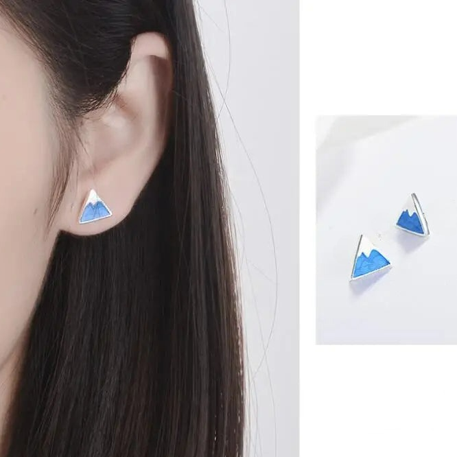 Triangle Iceberg Stud Earrings