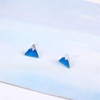 Triangle Iceberg Stud Earrings