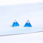 Triangle Iceberg Stud Earrings