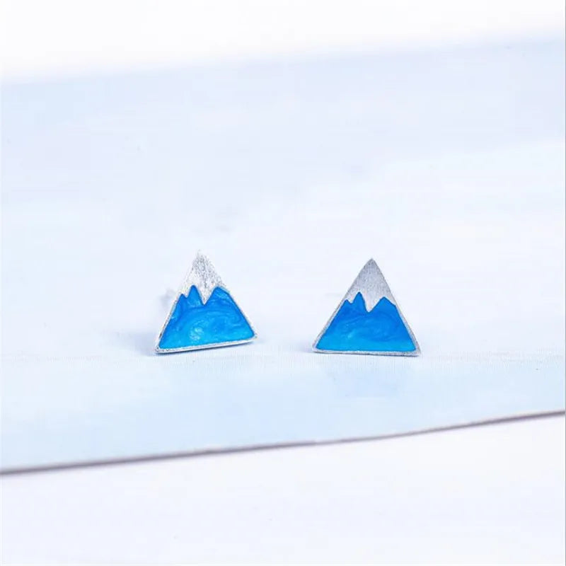 Triangle Iceberg Stud Earrings