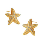 Stud Earrings Shell Starfish Woman