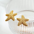 Stud Earrings Shell Starfish Woman