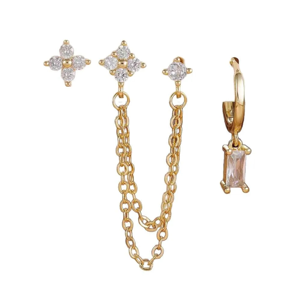 Star Stud Earrings in Crystal