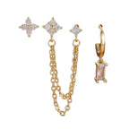 Star Stud Earrings in Crystal