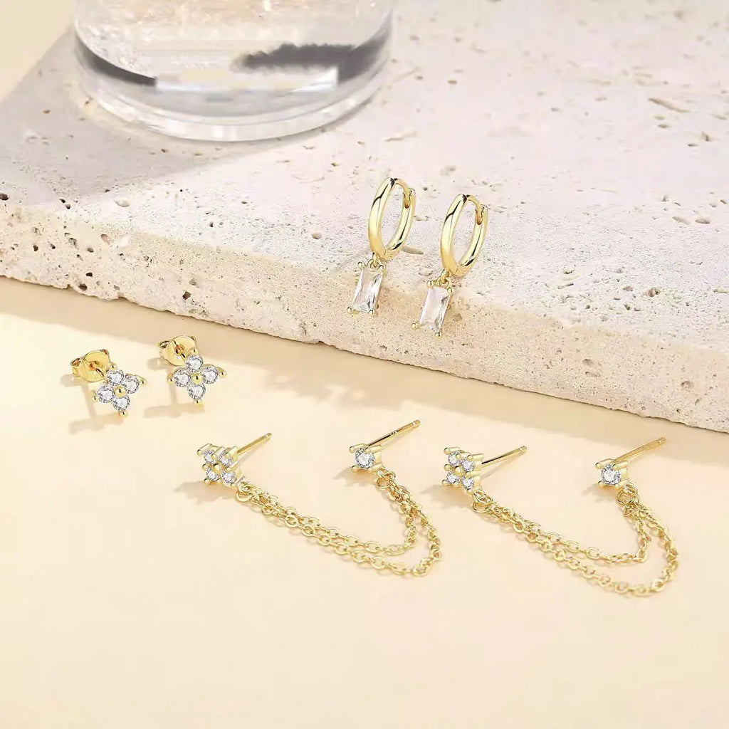 Star Stud Earrings in Crystal