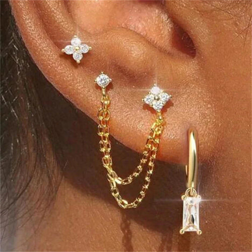 Star Stud Earrings in Crystal