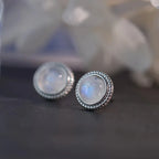 Stud Earrings for Women Moonstone