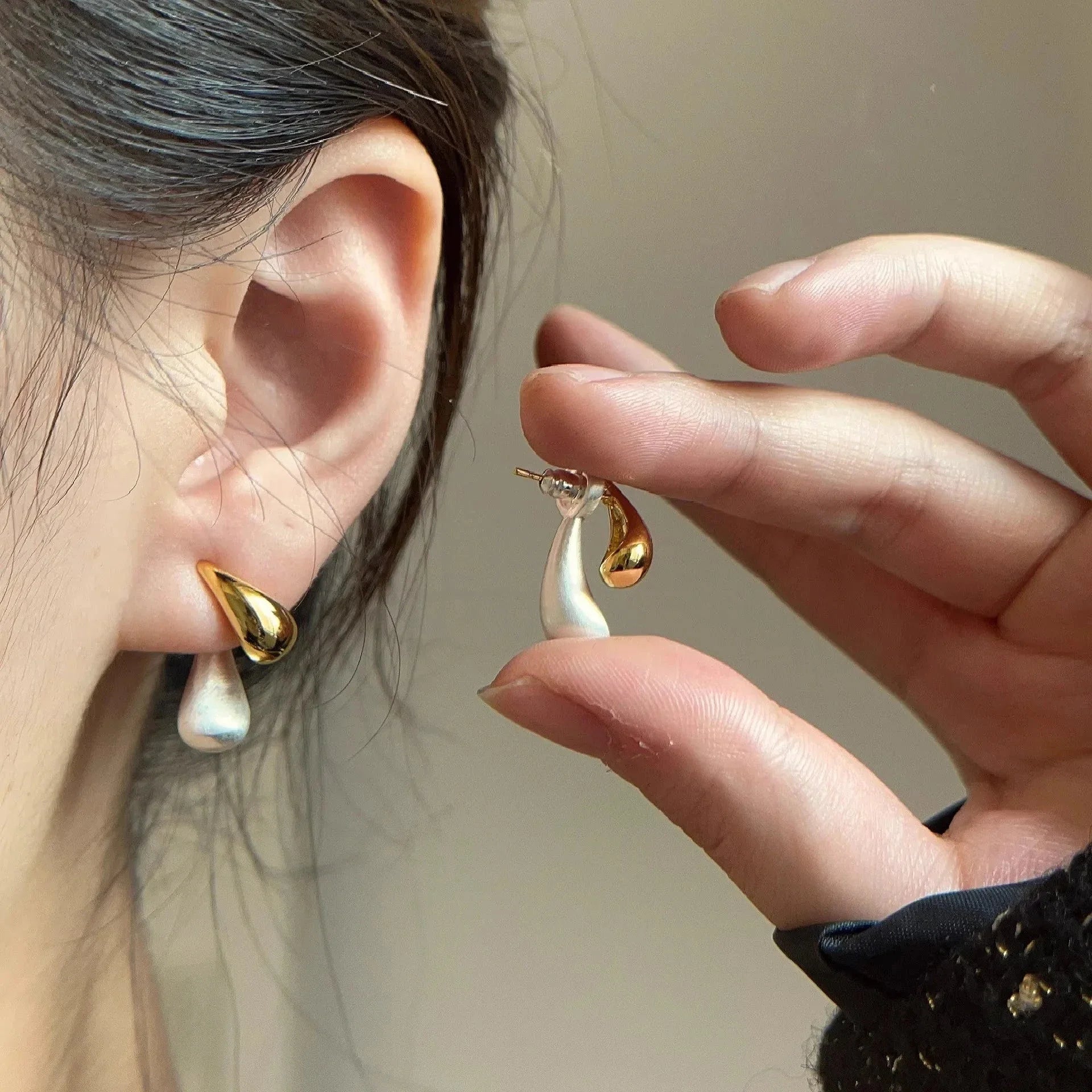 Water Drop Stud Earrings