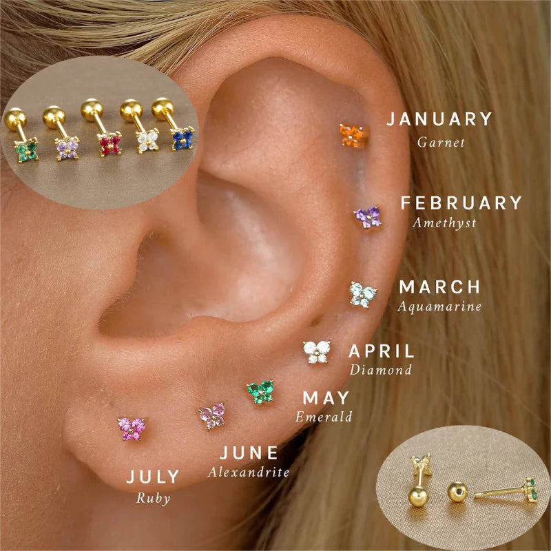 Stud Earrings Birthstone