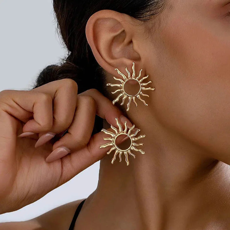 Women's Sun Stud Earrings