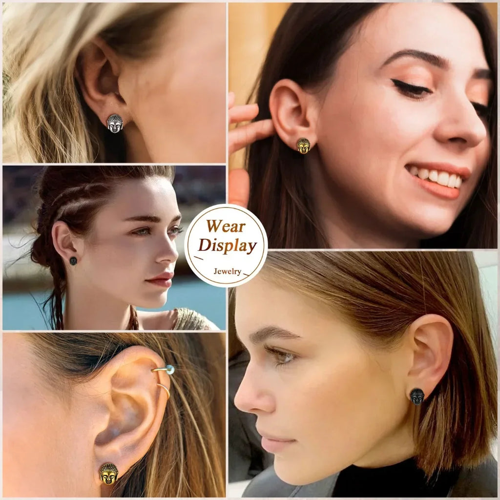 Buddha Head Stud Earrings
