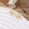 Four-Leaf Clover Stud Earrings Lucky Charm