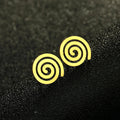 Gold Spiral Stud Earrings