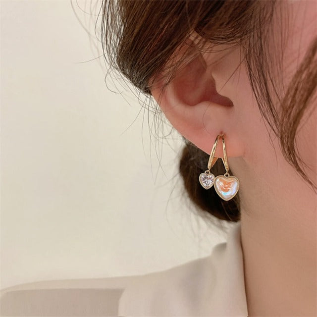 Gold Heart Earrings