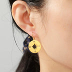 Compass Pendant Earrings Compass Rose for Women gold