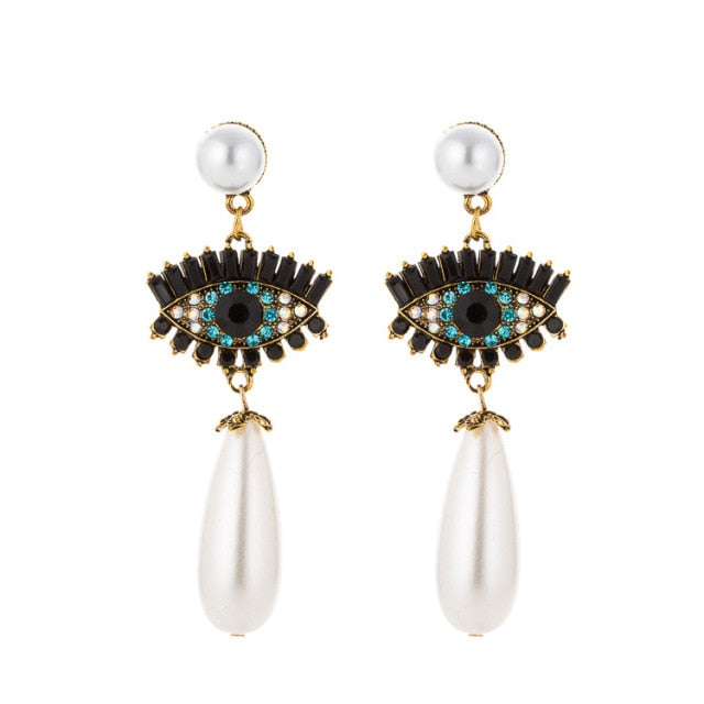 Earrings Against the Evil Eye Blue Greek Turkish Mataki Matiasma style 2