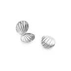 Seashell Scallop Earrings Silver Shell