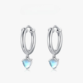 Heart Fertility Moonstone Hoop Earrings