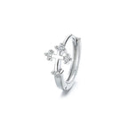 Jesus Cross Hoop Earrings with Zircon