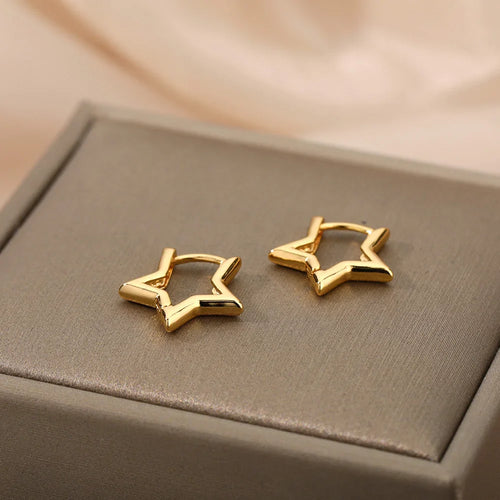 Star Hoop Earrings