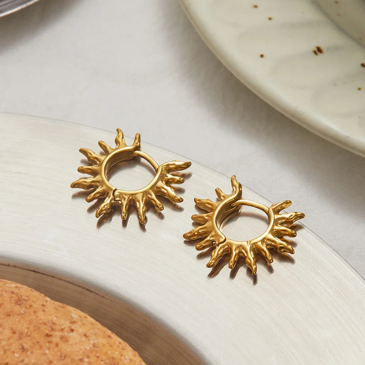 Sun Hoop Earrings