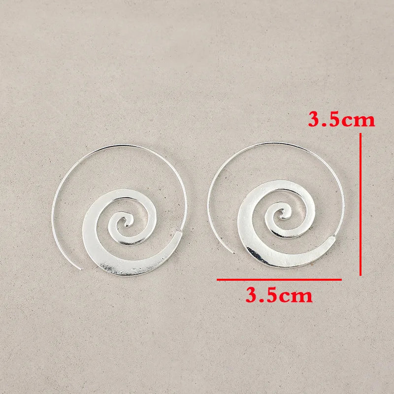 Spiral Hoop Earrings
