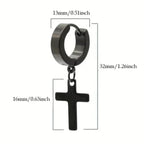 Men Women Cross Earrings