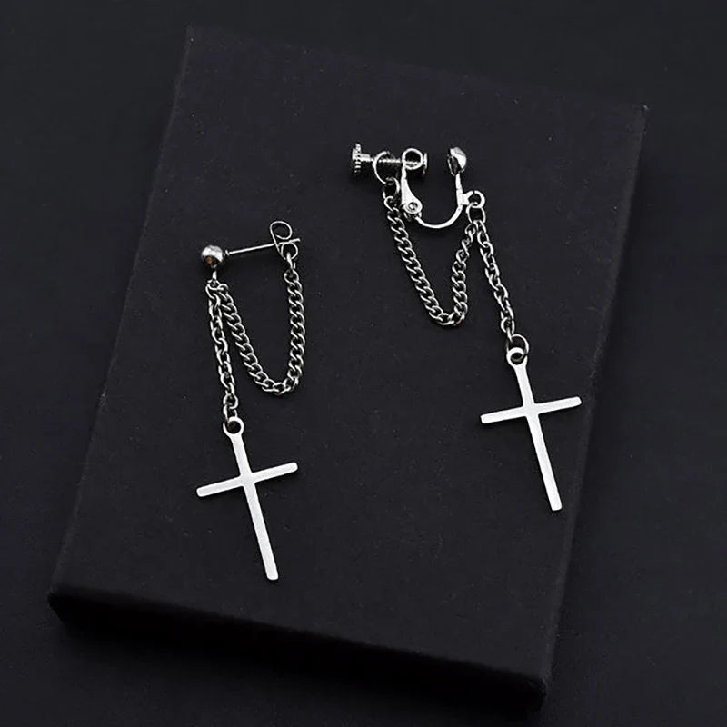 Rock Cross Earrings