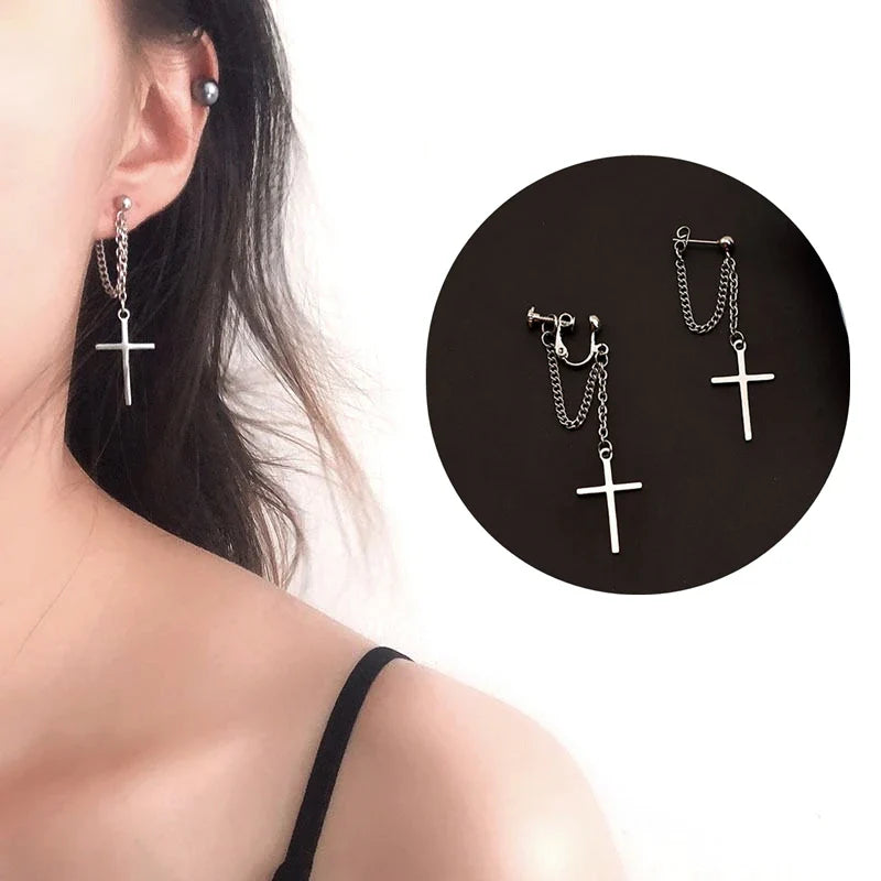 Rock Cross Earrings