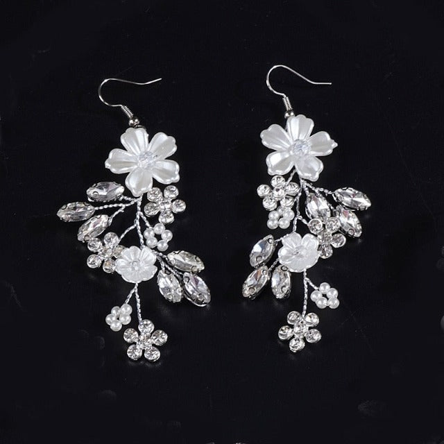 Silver Wedding Earrings