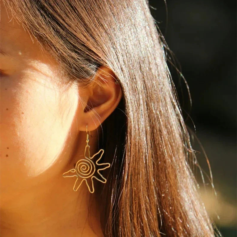 Sun Style Dangle Earrings