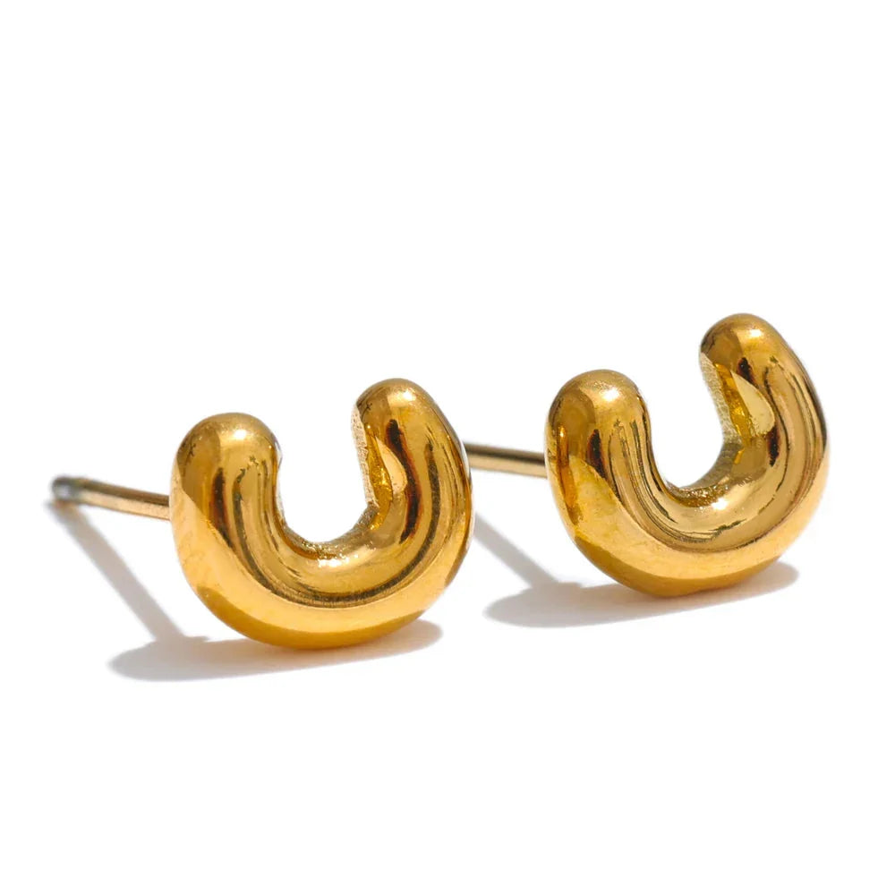 Custom initial earrings c