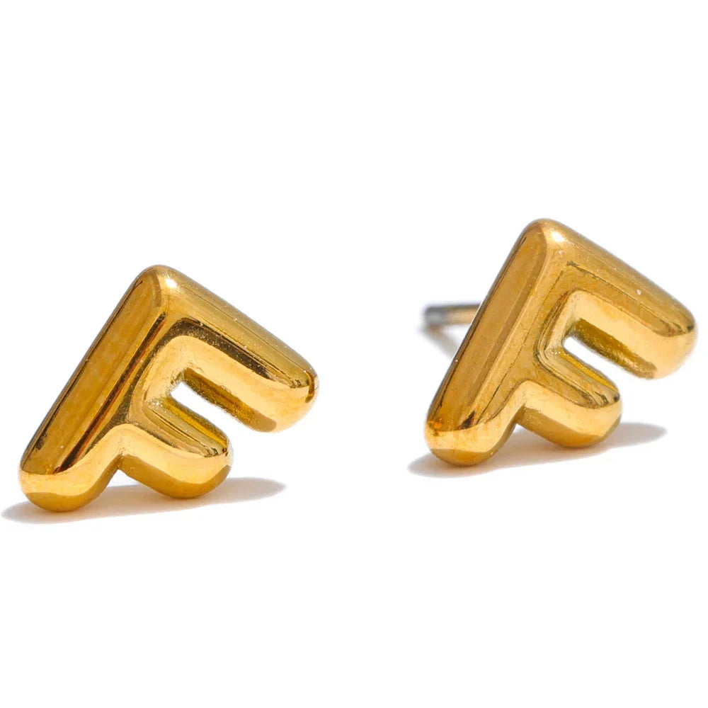 Custom initial earrings f