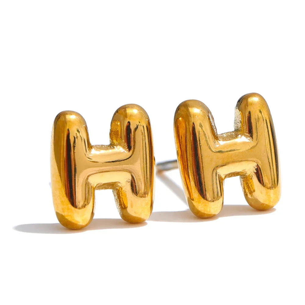 Custom initial earrings h