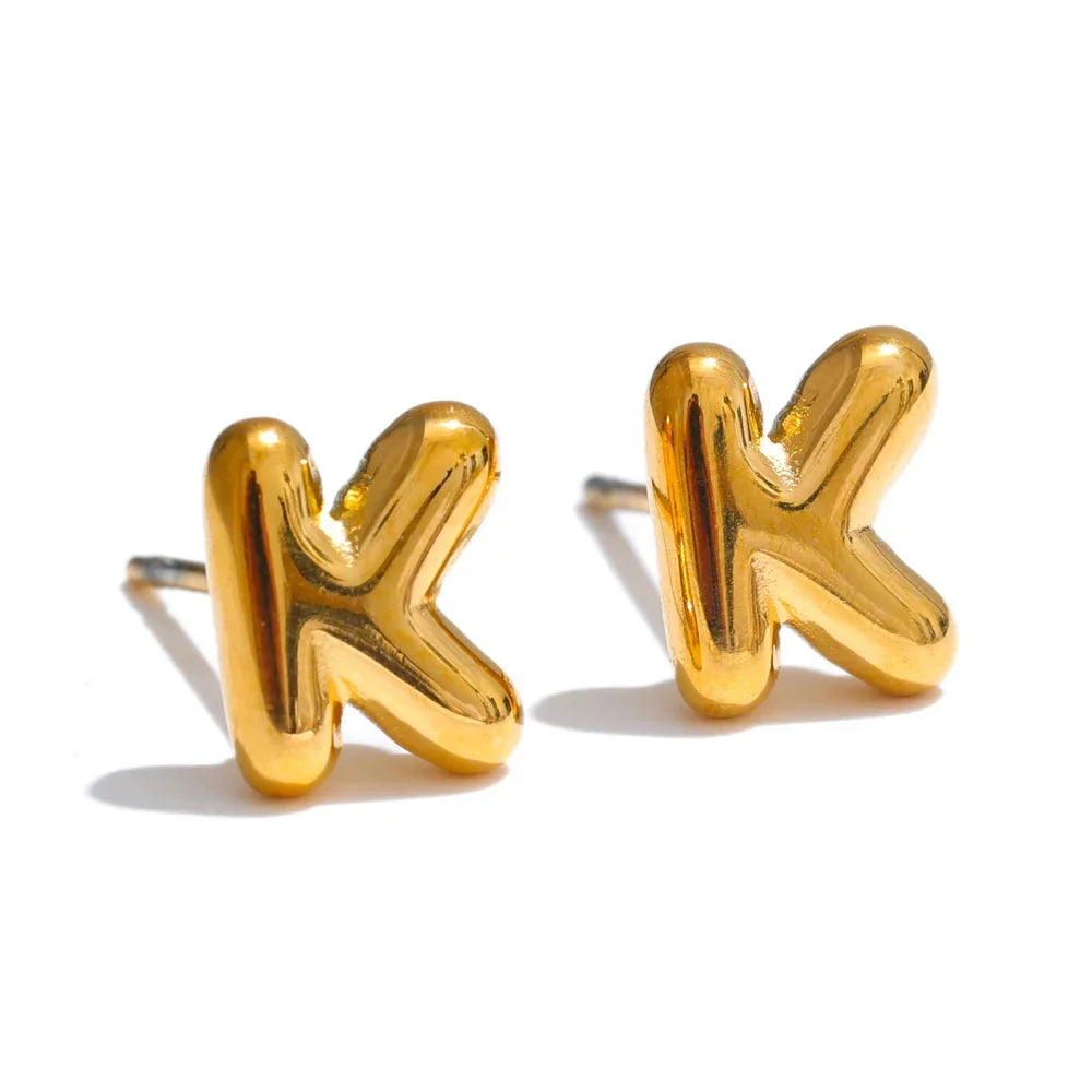 Custom initial earrings k