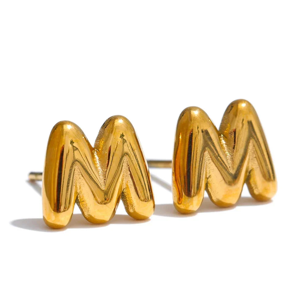 Custom initial earrings m