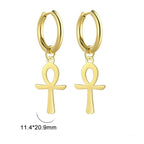 Egyptian Ankh Cross Earrings for Women