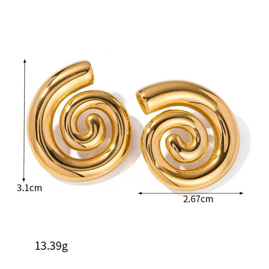 Domed spiral earrings