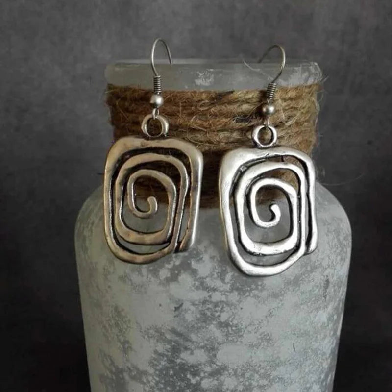 Ethnic Geometric Dangling Earrings