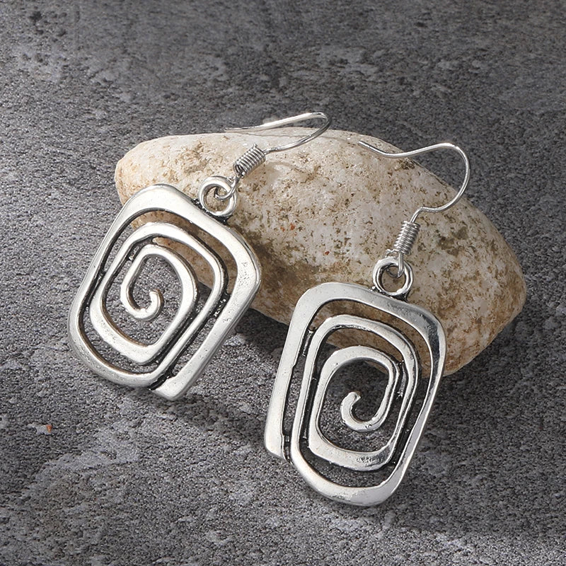 Ethnic Geometric Dangling Earrings