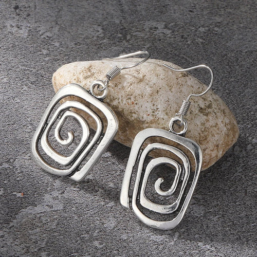 Ethnic Geometric Dangling Earrings