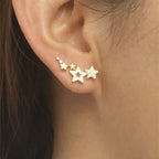 Gold Star Piercing Earrings