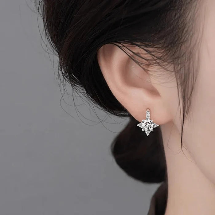 Shooting Star Embrace Earrings with Moissanite