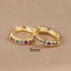 Women's rainbow gold earrings